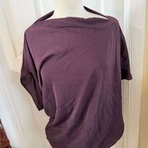 All Saints Deep Purple 100% Silk Top